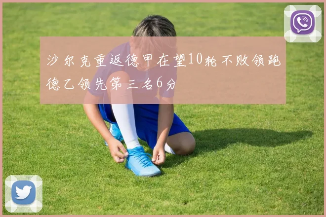 沙尔克重返德甲在望10轮不败领跑德乙领先第三名6分